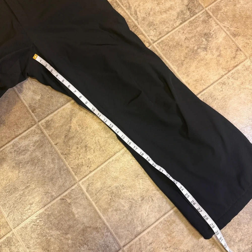 Gerry Mens Black Fleece Lined Snow Ski Pants XL Adjustable Waist Knee Detail